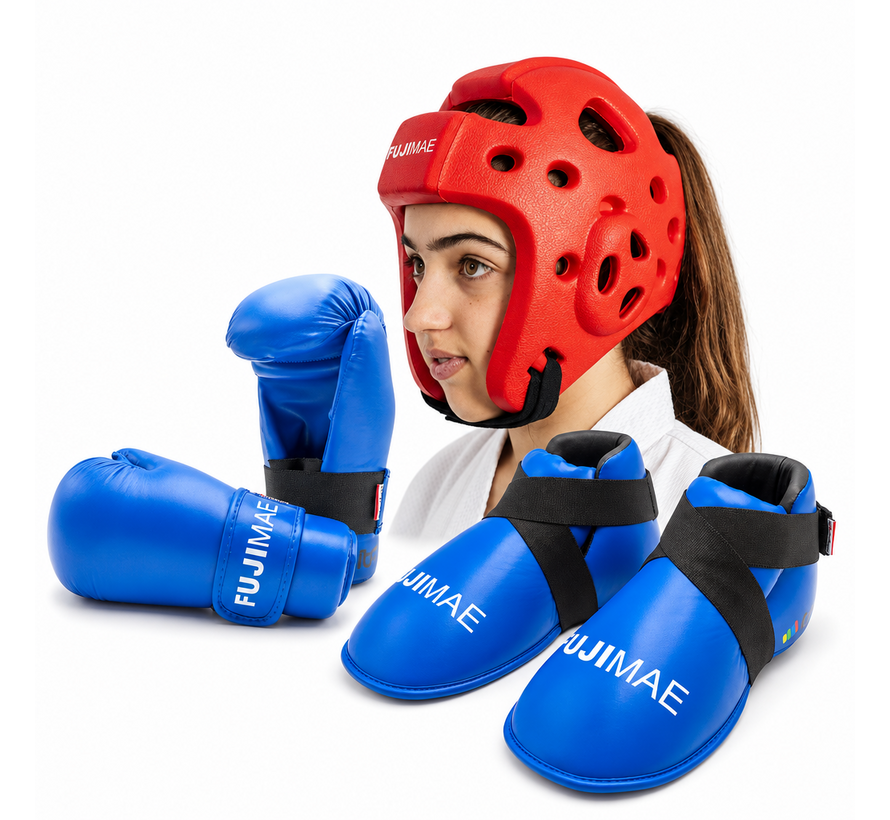 Itf Approved Taekwondo – Voordeelset handbeschermers + hoofdbeschermer + voetbeschermers