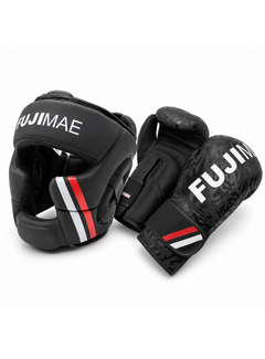 FUJIMAE Proseries Lederen – Voordeelset hoofdbeschermer + bokshandschoenen