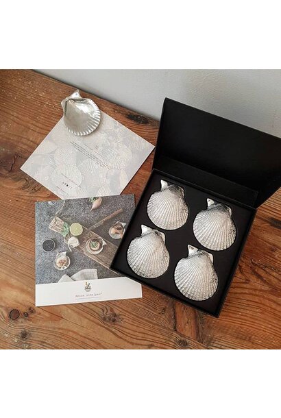 Amuse schelpen set/4 - in luxe zwarte doos