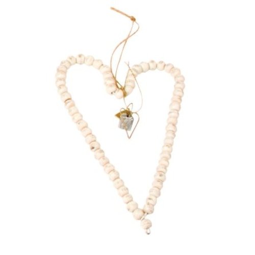 Walther & Co Bead heart 20cm white