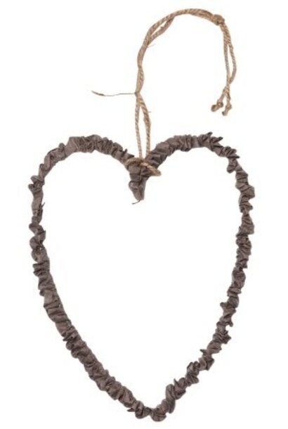 Heart organza 30cm mauve