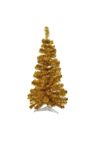 Christmas Tree L Gold plastic