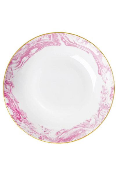 Serveer Kom Marble Bubblegum Roze