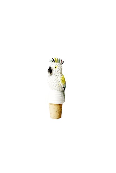 Wijn Stopper Cockatoo wit