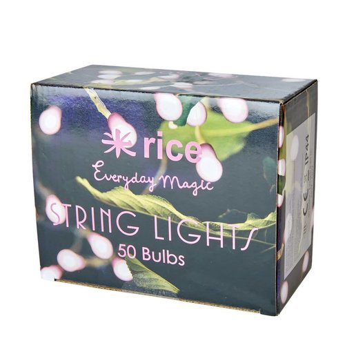 Rice Lichtsnoer LED 50 Mini Bal roze - outdoor Rice Lichtsnoer LED 50 Mini Bal roze - outdoor