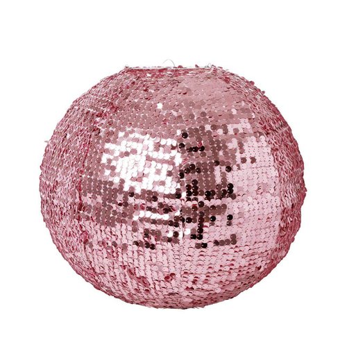 Rice Lampenkap rond Roze Pailletten Rice Lampenkap rond Roze Pailletten