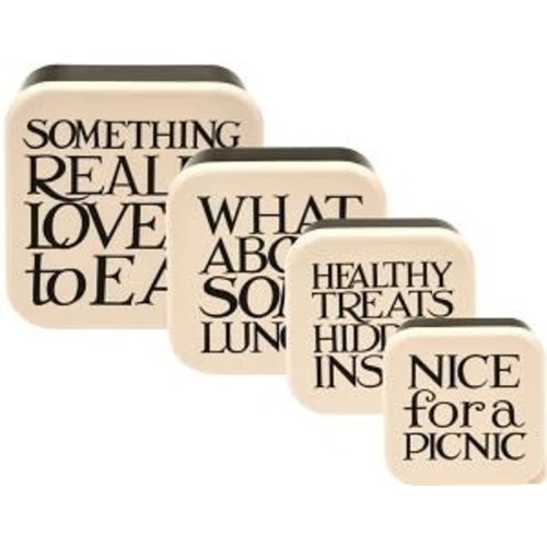 Emma Bridgewater Melamine Snackdoos s/4 Black Toast Emma Bridgewater Melamine Snackdoos s/4 Black Toast