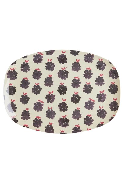 Melamine oval plate Blackberry