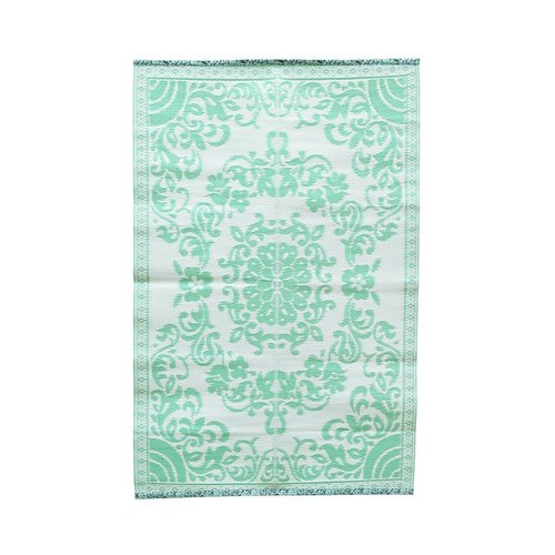 Rice Vloermat Circle Flower M Mint and Creme Rice Vloermat Circle Flower M Mint and Creme