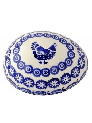 Emma Bridgewater Ceramic Egg Blue Hen border