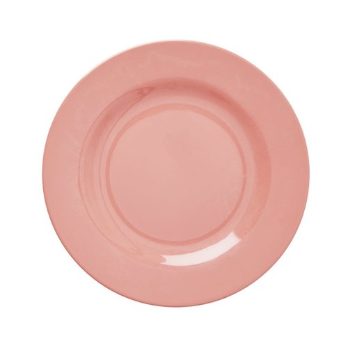 Rice Melamine lunch plate True Coral