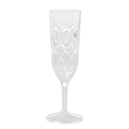 Rice Champagne glass Swirly clear