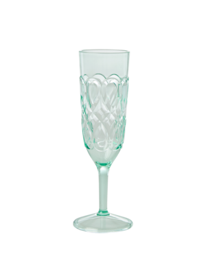 Rice Champagne glas acryl Swirly pastel groen