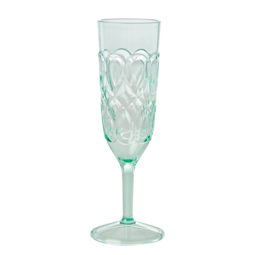 Rice Champagne glas acryl Swirly pastel groen