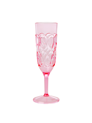 Rice Champagne glas acryl Swirly roze