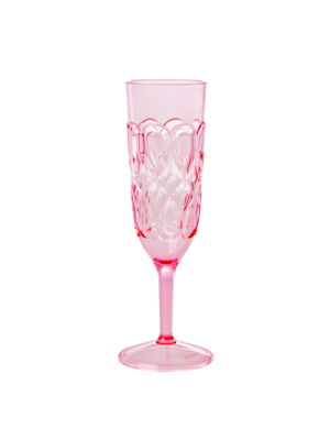 Rice Champagne glass Swirly pink