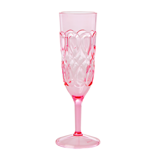 Rice Champagne glas acryl Swirly roze