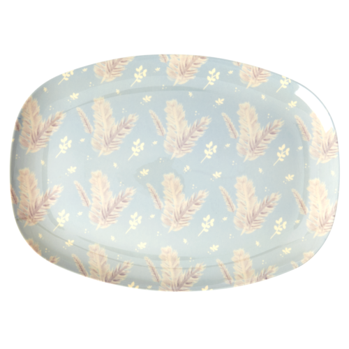 Rice Melamine ovaal bord Feather Rice Melamine ovaal bord Feather