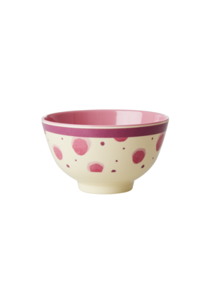 Rice Melamine bowl small Watercolor Splash pink