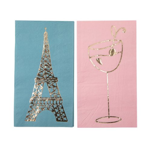 Rice Lunch Servet Goud print Paris Rice Lunch Servet Goud print Paris