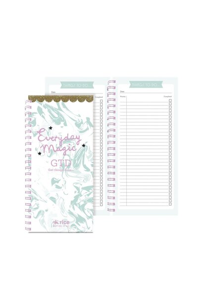 Wire-O To-Do Notebook - Mint Marble