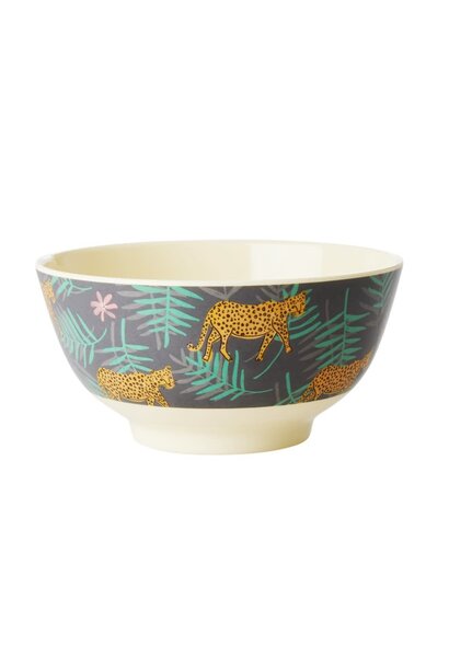 Melamine kom Leopard and Leaves