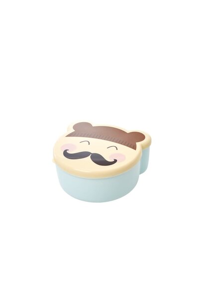 Lunch box set/4 Boy Face - blue
