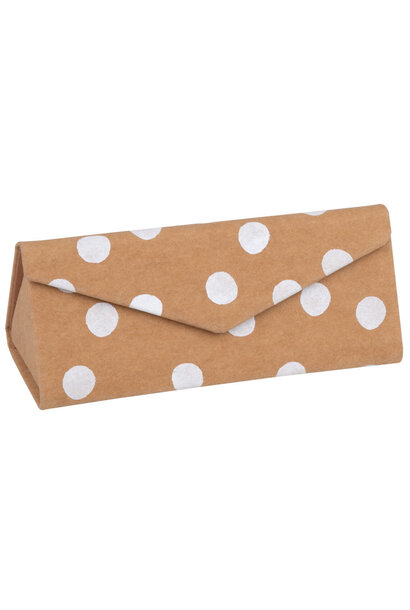 Brillenkoker Dots wit