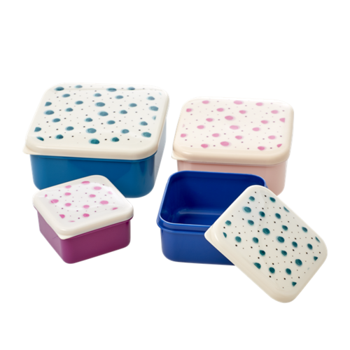 Rice Snack boxes Watercolor Splash set/4