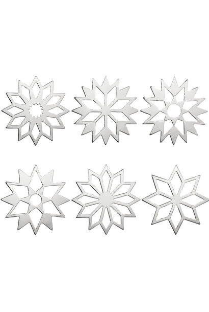 Table stars Set silver shiny