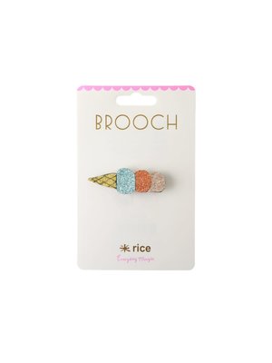 Rice Brooch Ice Cream blue