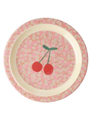Rice Melamine Kids lunch bord Small Flowers & Cherry