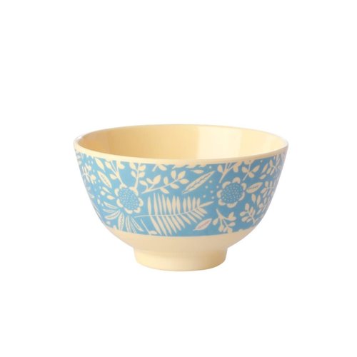 Rice Melamine kom small Fern & Flower blauw