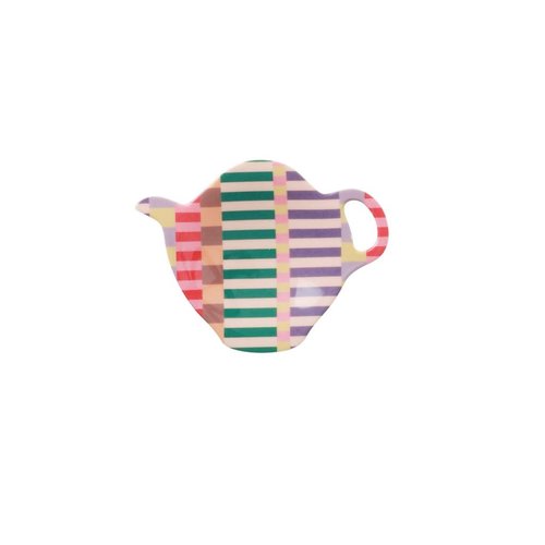 Rice Melamine theetipje Let's Summer - Summer Stripes Rice Melamine theetipje Let's Summer - Summer Stripes