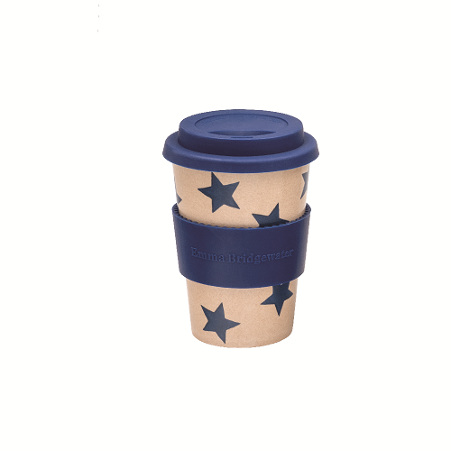 Emma Bridgewater TO GO beker Rice Husk Blue Star Emma Bridgewater TO GO beker Rice Husk Blue Star