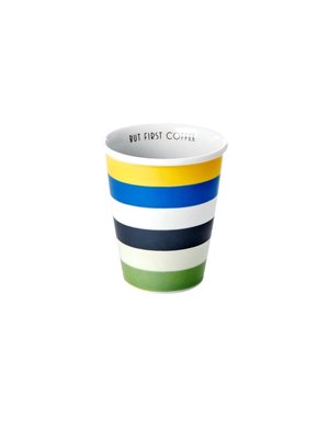 Rice Mug 225ml Blue & Green Stripes