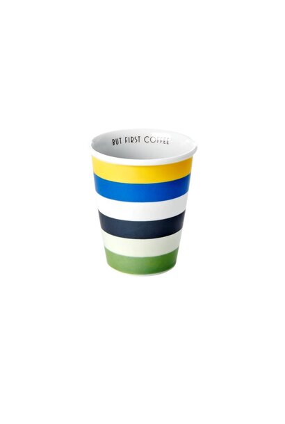 Becher 225ml Blue & Green Stripes