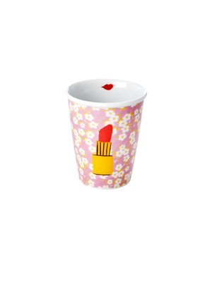 Rice Mug 225ml Small Flower and Lipstick