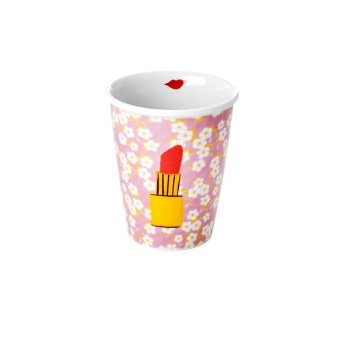 Rice Mug 225ml Small Flower and Lipstick