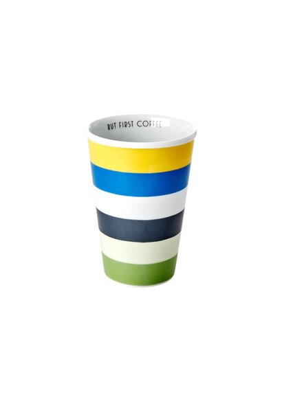 Mug 300ml Blue and Green Stripes