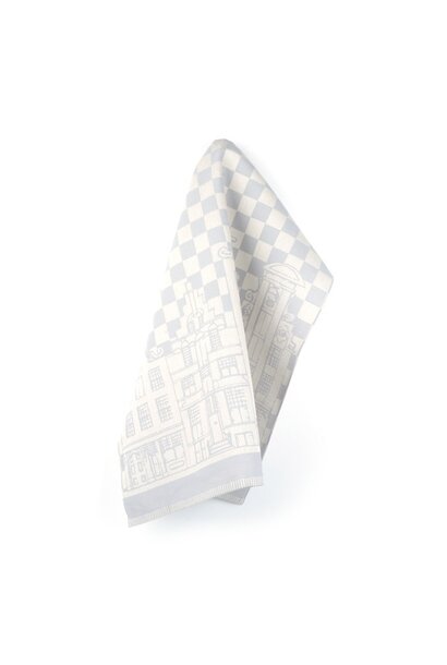 Theedoek RIJKSMUSEUM Canal Houses Grey