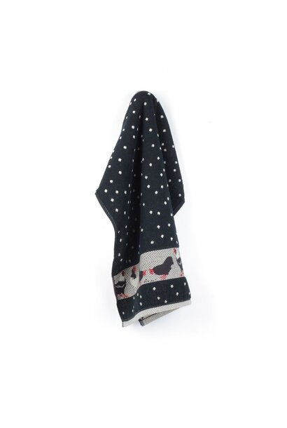 Kitchen towel Chickens Black