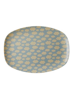 Rice Melamine oval plate Cloud