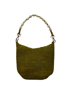 Rice Else tas / bag Apple Green beaded handle