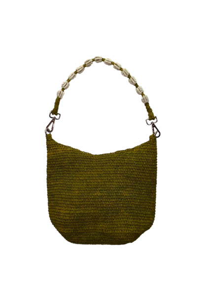 Else tas / bag Apple Green beaded handle