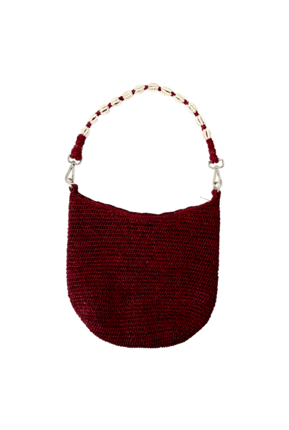 Curry by Selma - Else tas / bag Bordeaux beaded handle