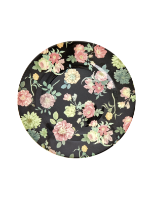 Rice Melamine lunch plate Dark Rose