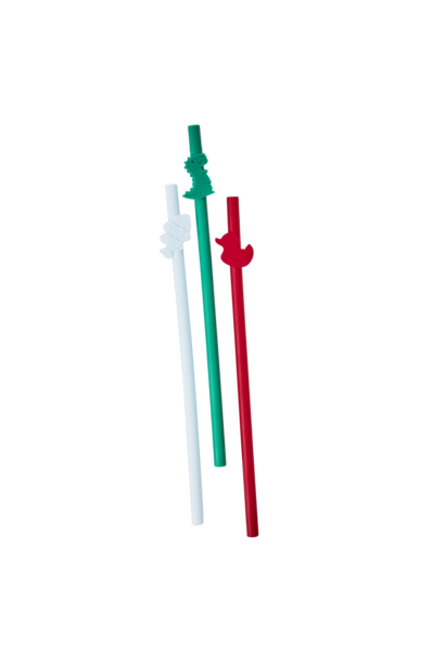 Silicone Straws 20cm assorti Animals set/3
