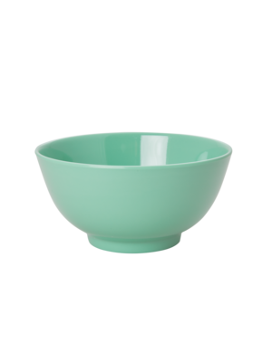 Rice Melamine bowl solid Emerald Green
