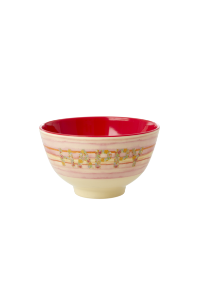 Melamine kom small Happy pink